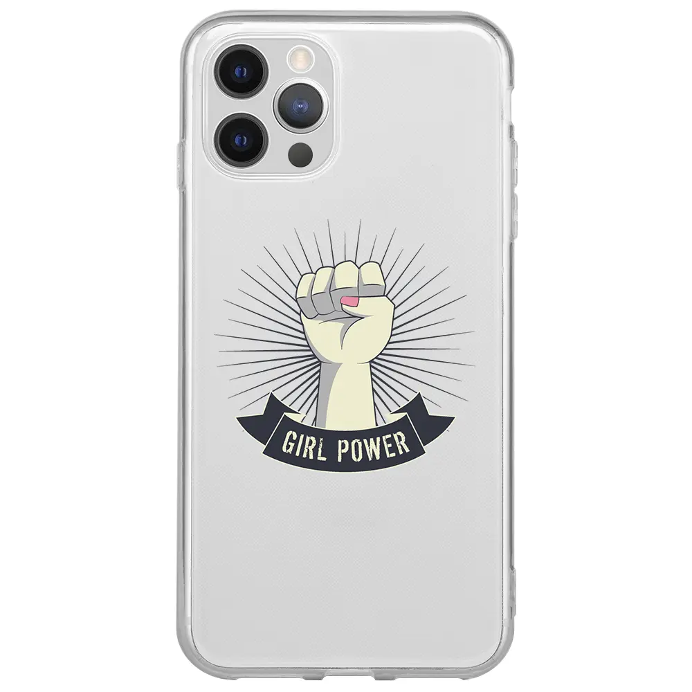 Apple iPhone 12 Pro Şeffaf Telefon Kılıfı - Girl Punch