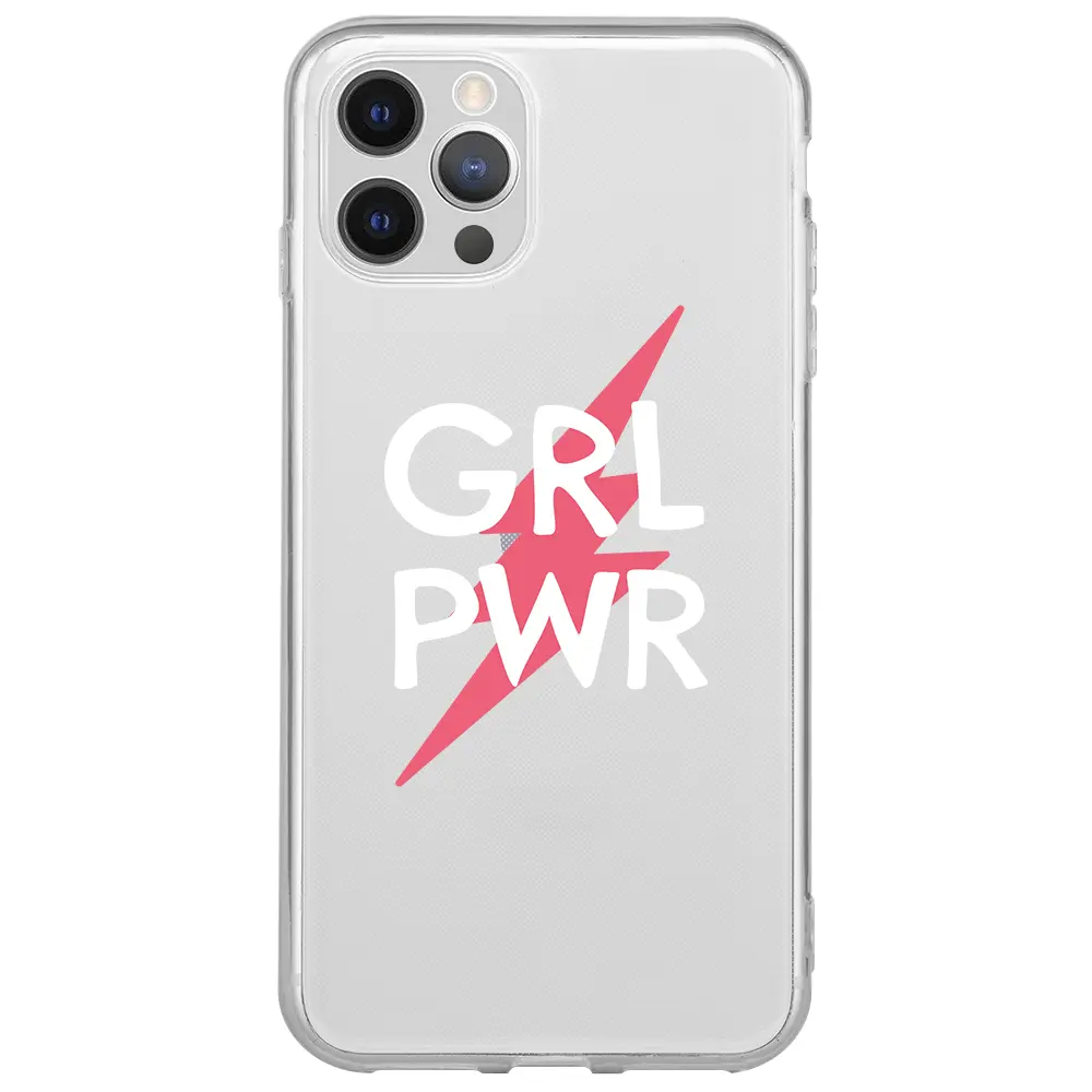 Apple iPhone 12 Pro Şeffaf Telefon Kılıfı - Grrl Pwr