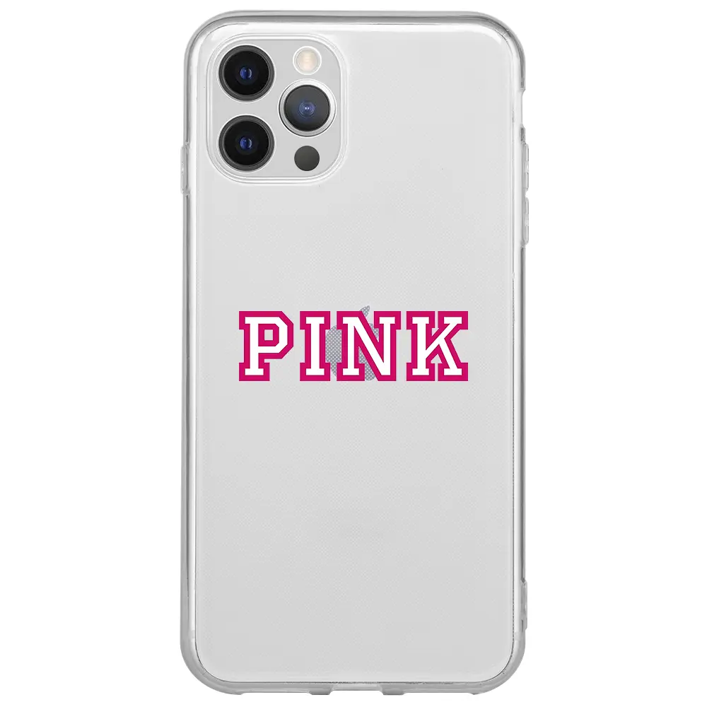 Apple iPhone 12 Pro Şeffaf Telefon Kılıfı - Pink
