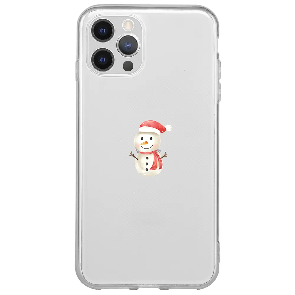 Apple iPhone 12 Pro Şeffaf Telefon Kılıfı - Snowman