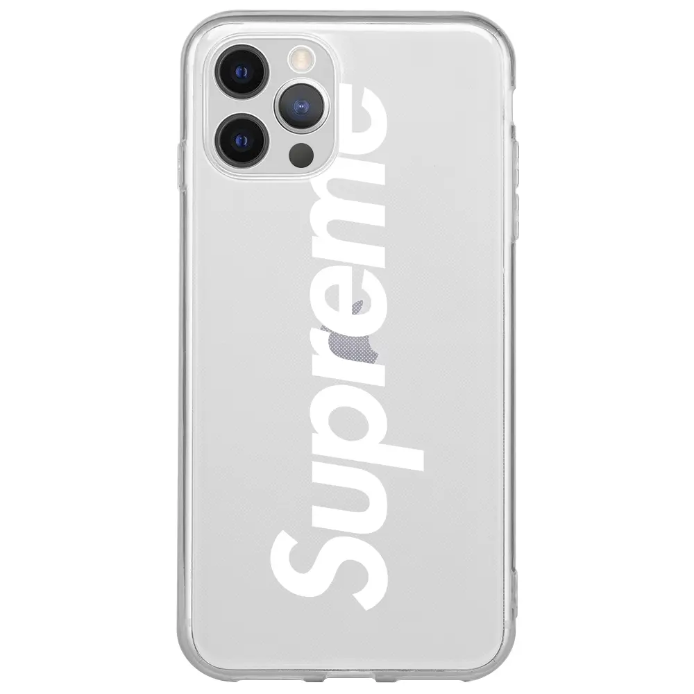 Apple iPhone 12 Pro Şeffaf Telefon Kılıfı - Supreme