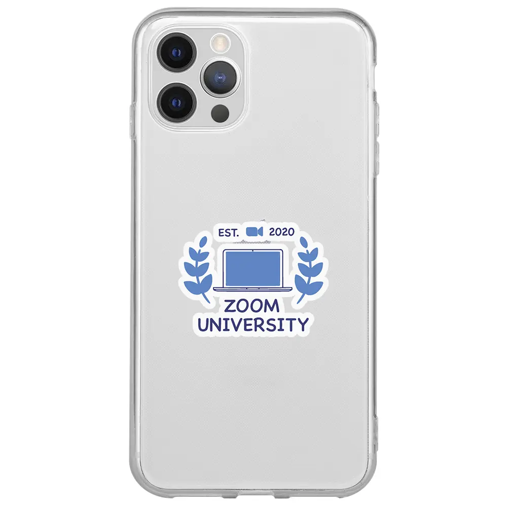 Apple iPhone 12 Pro Şeffaf Telefon Kılıfı - Zoom Üniversitesi