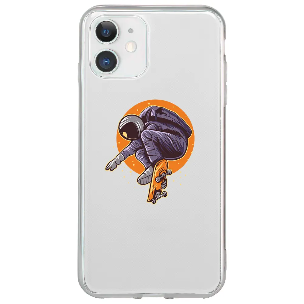 Apple iPhone 12 Şeffaf Telefon Kılıfı - Astronot 2