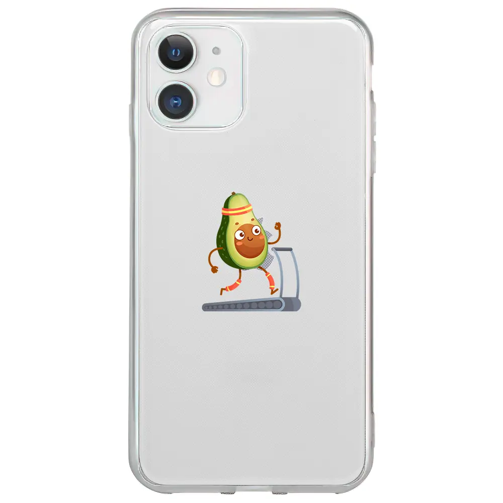 Apple iPhone 12 Şeffaf Telefon Kılıfı - Avokado Run