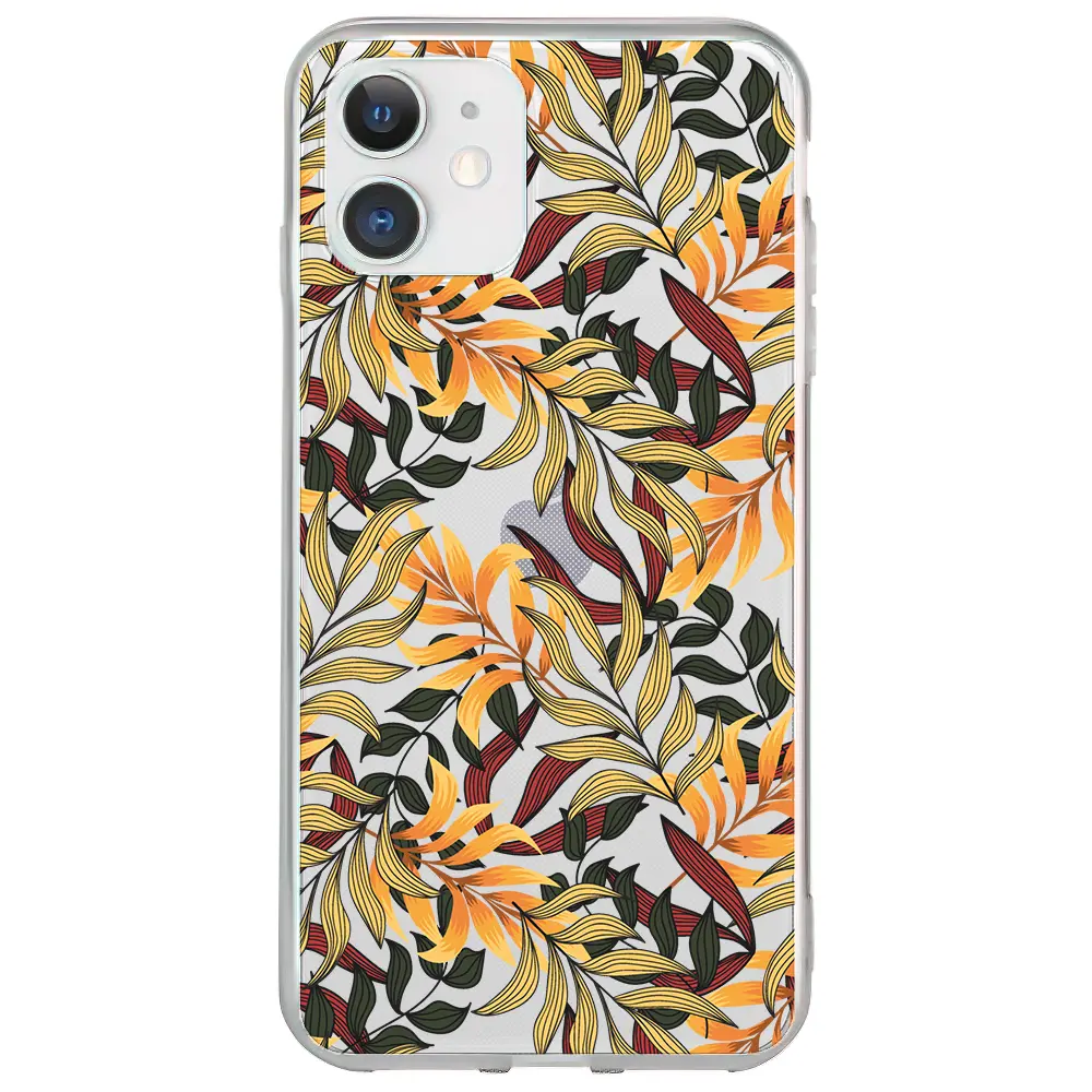 Apple iPhone 12 Şeffaf Telefon Kılıfı - Floral Aura
