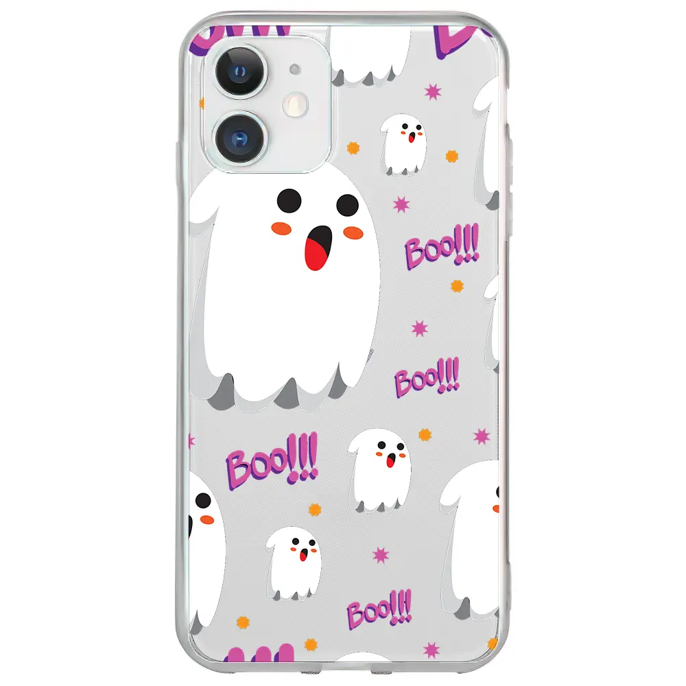Apple iPhone 12 Şeffaf Telefon Kılıfı - Ghost Boo!