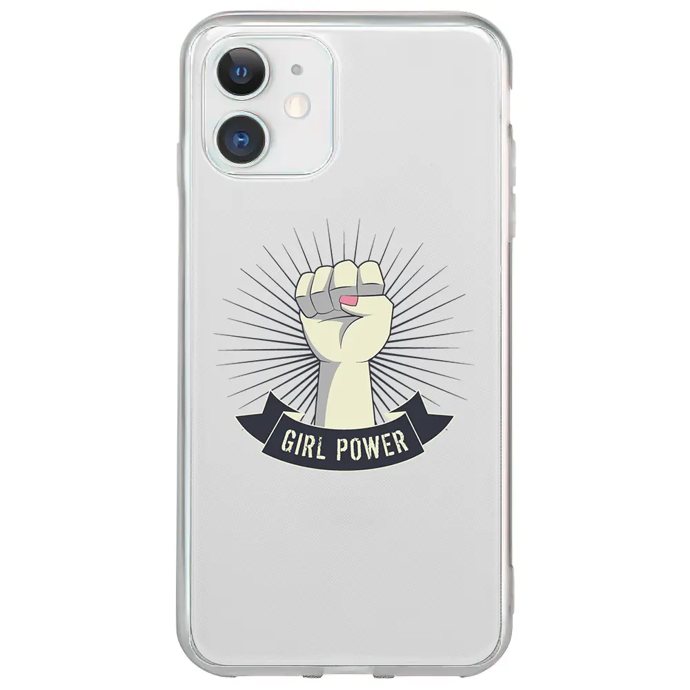 Apple iPhone 12 Şeffaf Telefon Kılıfı - Girl Punch