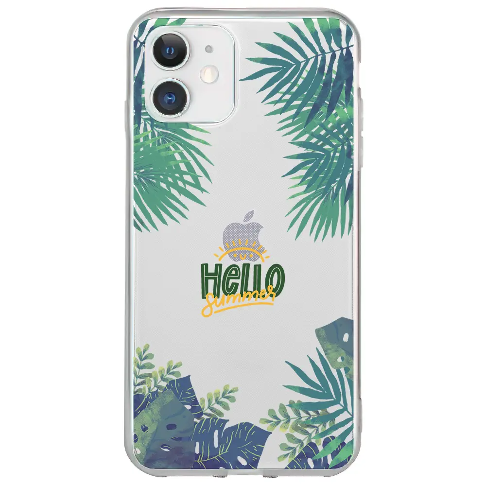 Apple iPhone 12 Şeffaf Telefon Kılıfı - Hello Summer