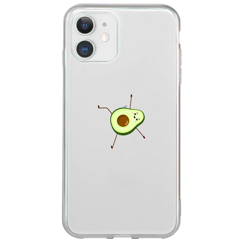 Apple iPhone 12 Şeffaf Telefon Kılıfı - Lazy Avokado