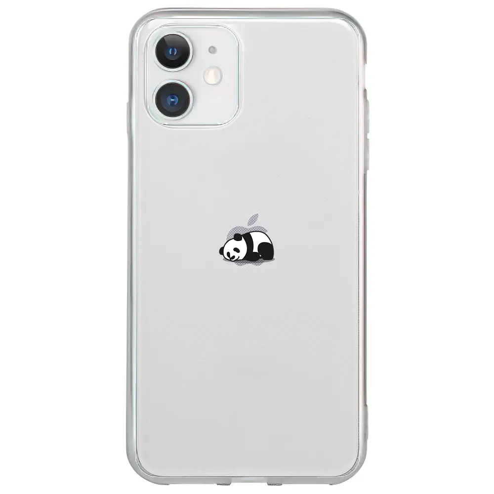 Apple iPhone 12 Şeffaf Telefon Kılıfı - Miskin Panda