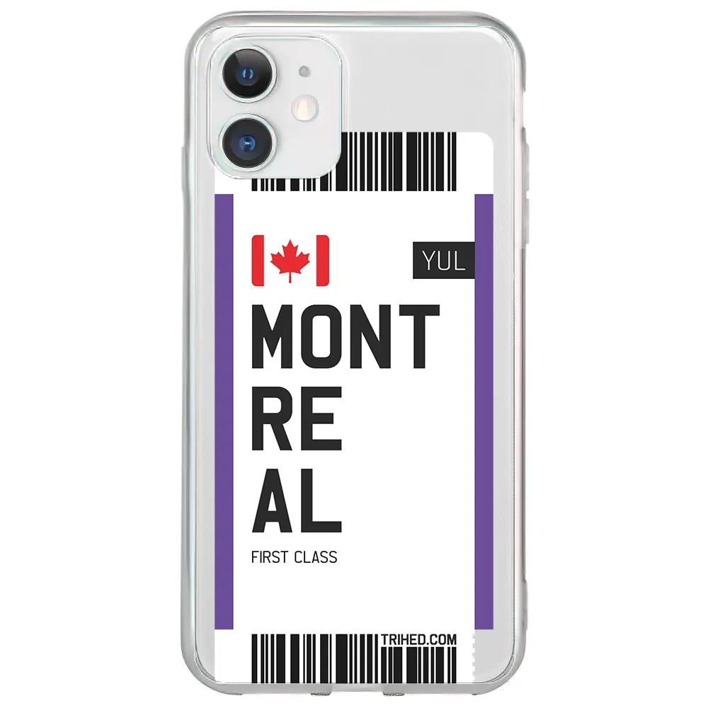 Apple iPhone 12 Şeffaf Telefon Kılıfı - Montreal Bileti