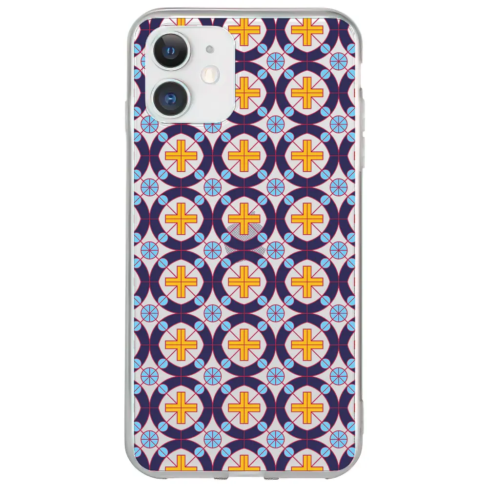 Apple iPhone 12 Şeffaf Telefon Kılıfı - Ottomans Tiles
