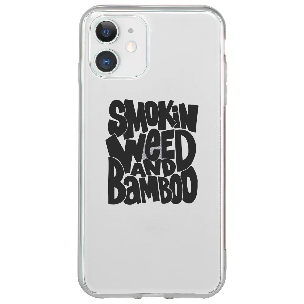 Apple iPhone 12 Şeffaf Telefon Kılıfı - Smokin Weed