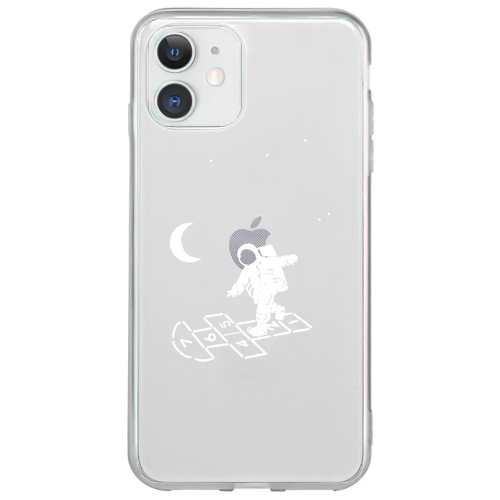 Apple iPhone 12 Şeffaf Telefon Kılıfı - Uzayda Oyun