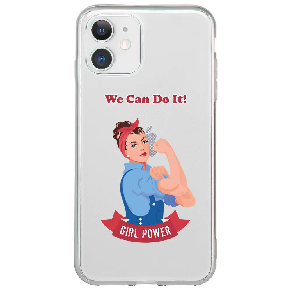 Apple iPhone 12 Şeffaf Telefon Kılıfı - We Can Do It!