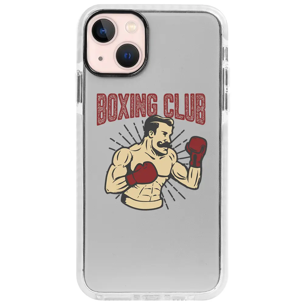 Apple iPhone 13 Beyaz Impact Premium Telefon Kılıfı - Boxing Club