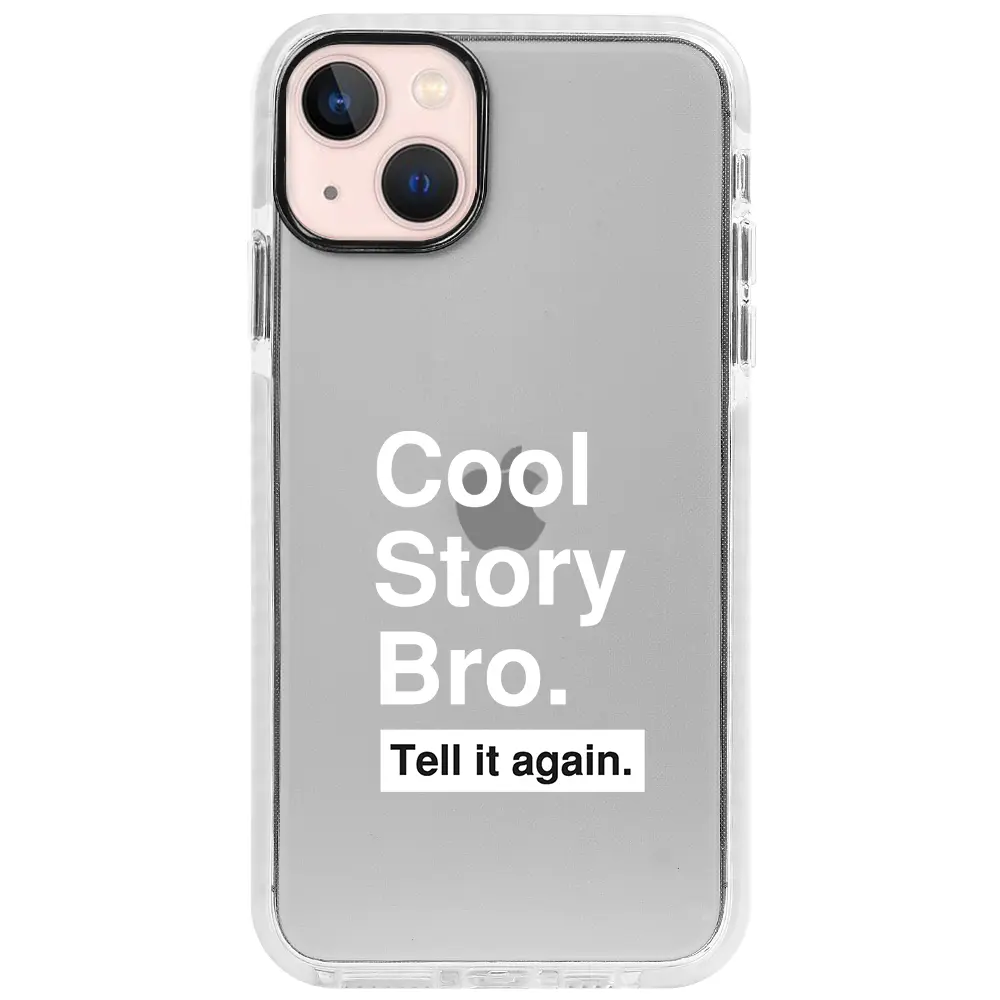 Apple iPhone 13 Beyaz Impact Premium Telefon Kılıfı - Cool Story Bro