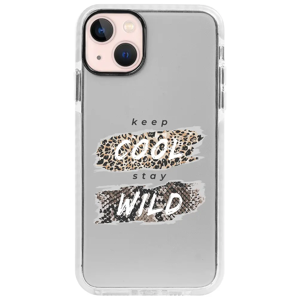 Apple iPhone 13 Beyaz Impact Premium Telefon Kılıfı - Cool Wild
