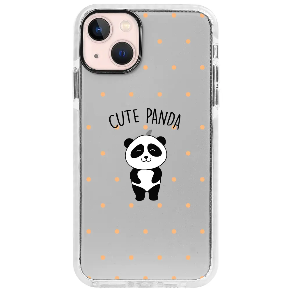 Apple iPhone 13 Beyaz Impact Premium Telefon Kılıfı - Cute Panda