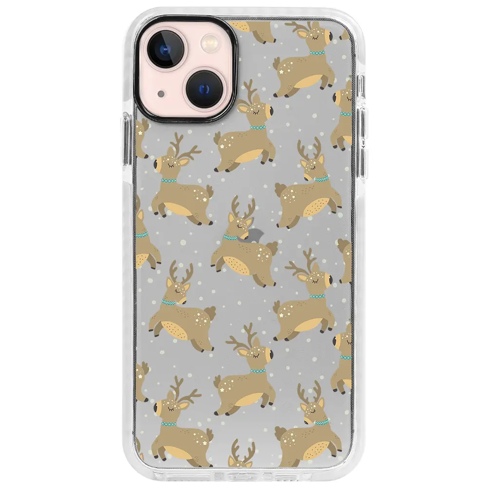 Apple iPhone 13 Beyaz Impact Premium Telefon Kılıfı - Dear Deer