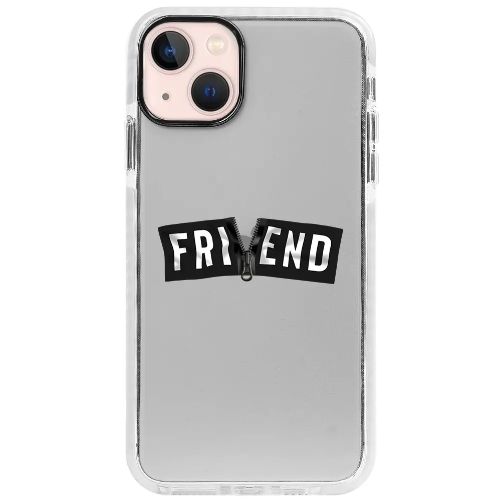 Apple iPhone 13 Beyaz Impact Premium Telefon Kılıfı - Friend