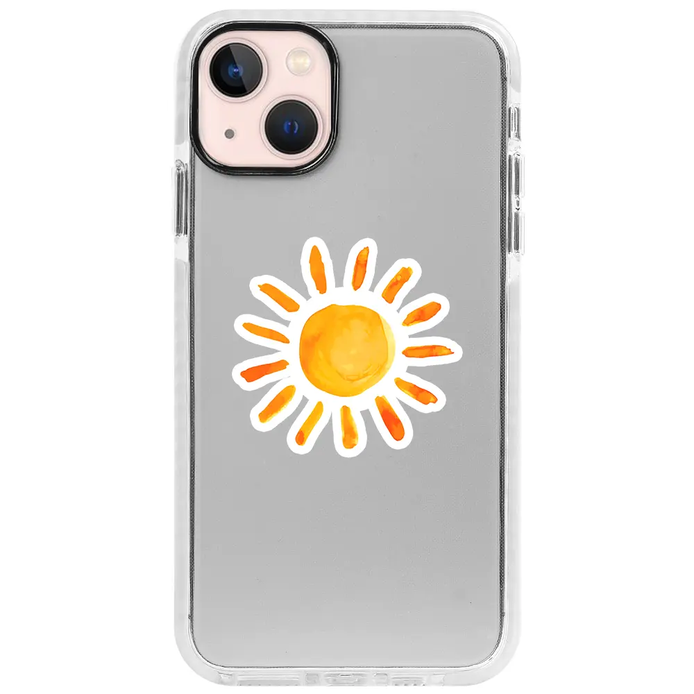 Apple iPhone 13 Beyaz Impact Premium Telefon Kılıfı - Güneş