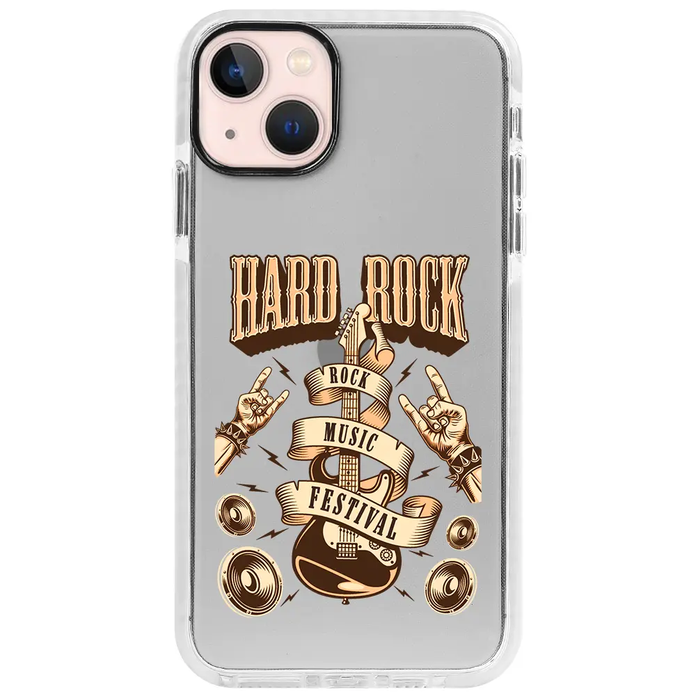 Apple iPhone 13 Beyaz Impact Premium Telefon Kılıfı - Hard Rock