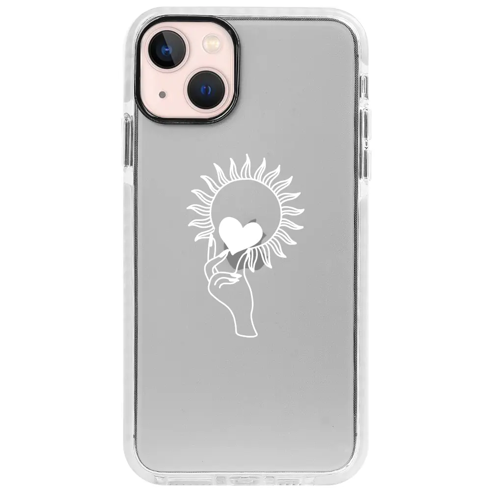 Apple iPhone 13 Beyaz Impact Premium Telefon Kılıfı - Keep Heart