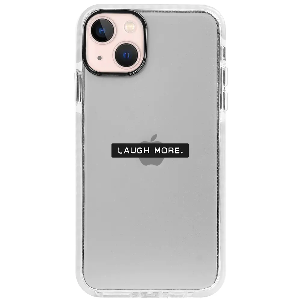 Apple iPhone 13 Beyaz Impact Premium Telefon Kılıfı - Laugh More