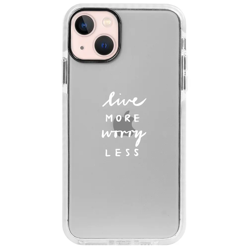 Apple iPhone 13 Beyaz Impact Premium Telefon Kılıfı - Love More