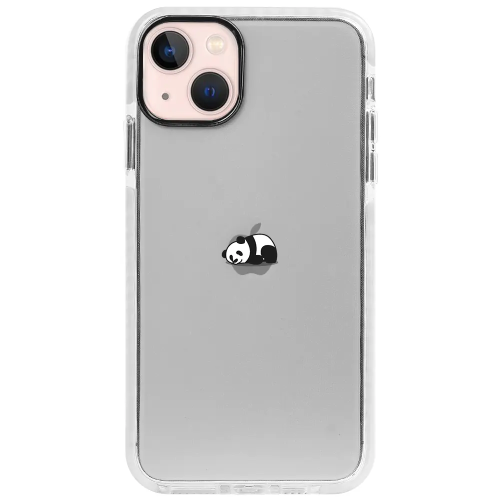 Apple iPhone 13 Beyaz Impact Premium Telefon Kılıfı - Miskin Panda