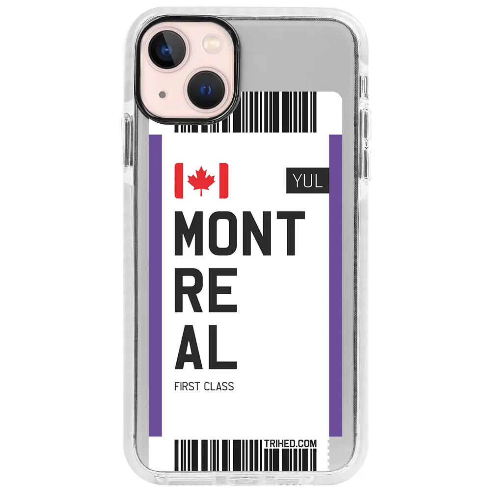 Apple iPhone 13 Beyaz Impact Premium Telefon Kılıfı - Montreal Bileti