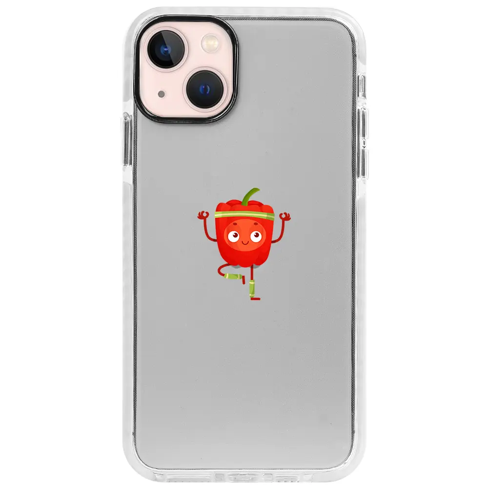 Apple iPhone 13 Beyaz Impact Premium Telefon Kılıfı - Mr. Pepper