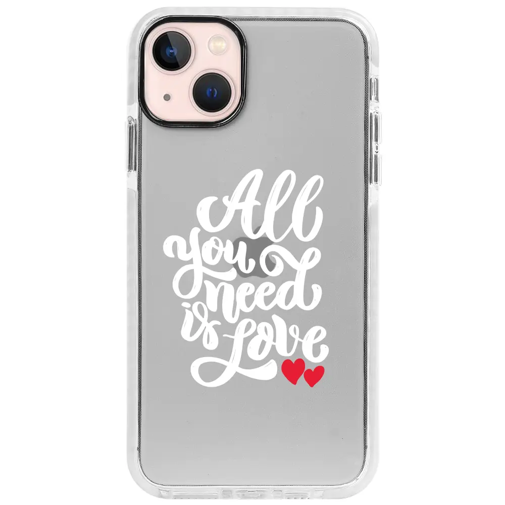 Apple iPhone 13 Beyaz Impact Premium Telefon Kılıfı - Need Love