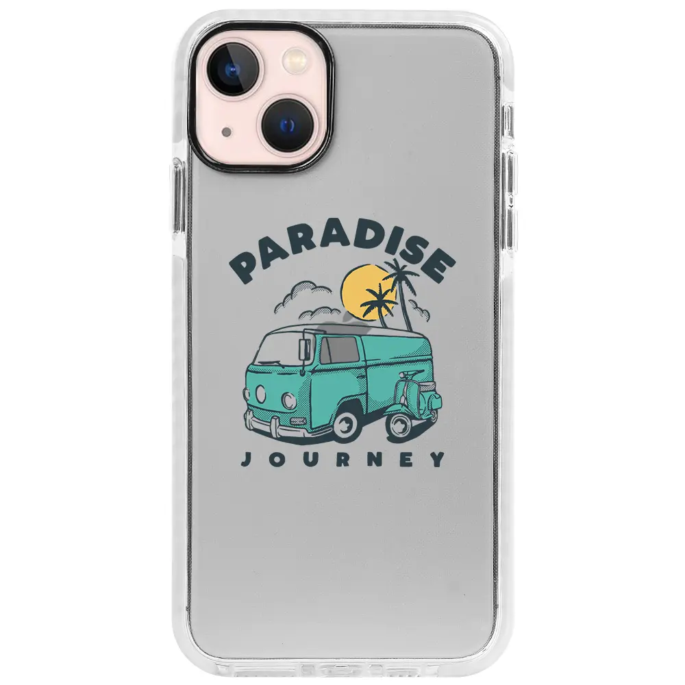 Apple iPhone 13 Beyaz Impact Premium Telefon Kılıfı - Paradise