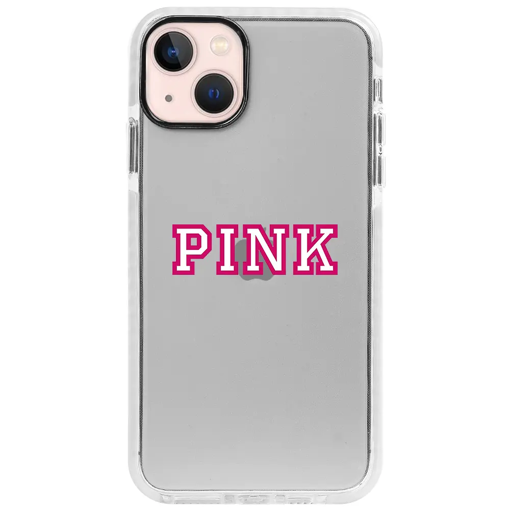 Apple iPhone 13 Beyaz Impact Premium Telefon Kılıfı - Pink