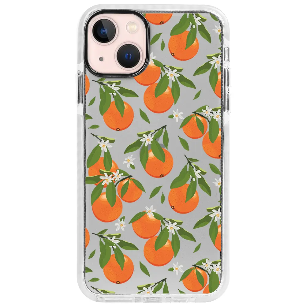 Apple iPhone 13 Beyaz Impact Premium Telefon Kılıfı - Portakal Bahçesi