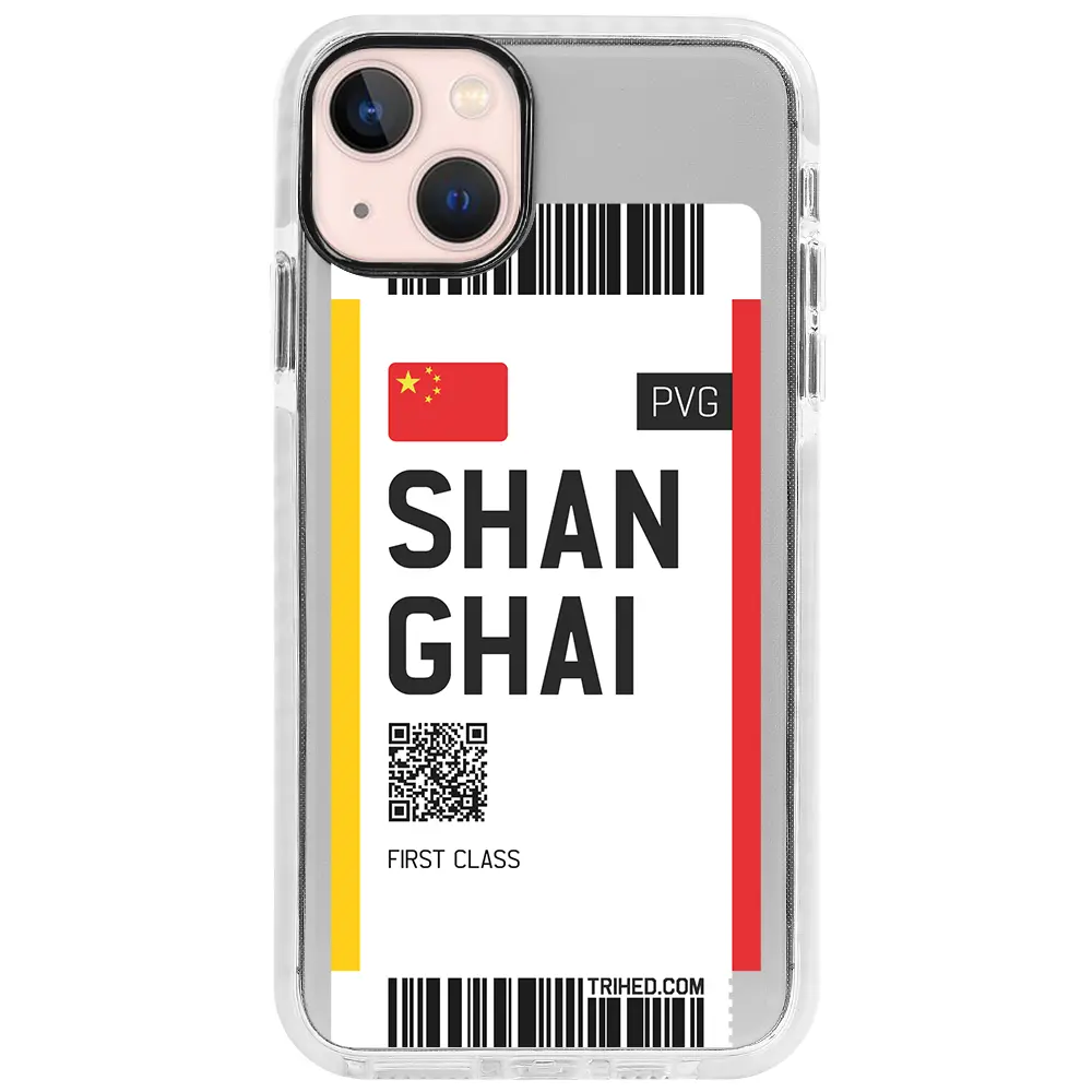 Apple iPhone 13 Beyaz Impact Premium Telefon Kılıfı - Shanghai Bileti
