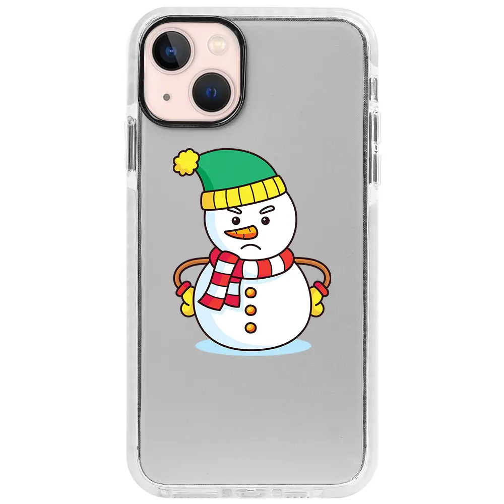 Apple iPhone 13 Beyaz Impact Premium Telefon Kılıfı - Snowman 3