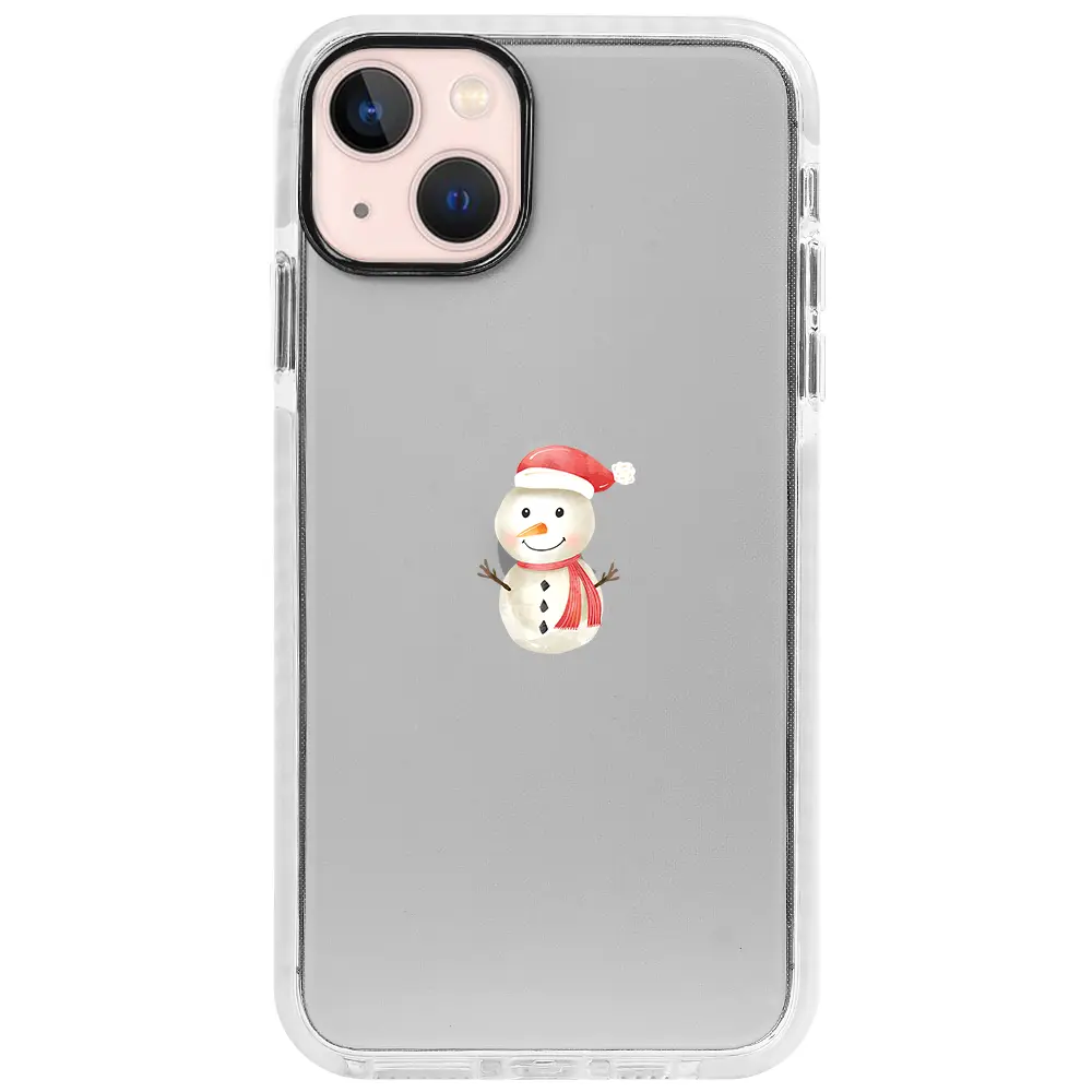 Apple iPhone 13 Beyaz Impact Premium Telefon Kılıfı - Snowman