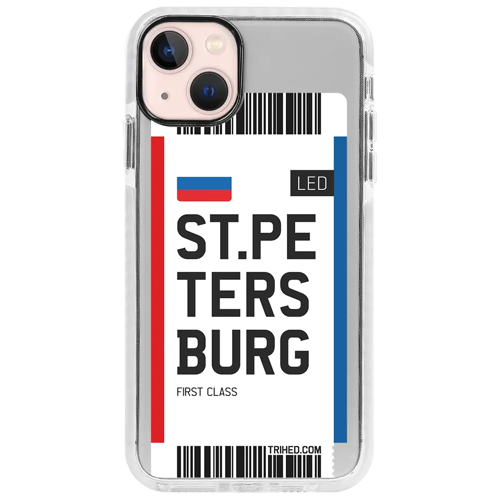 Apple iPhone 13 Beyaz Impact Premium Telefon Kılıfı - St. Petersburg Bileti