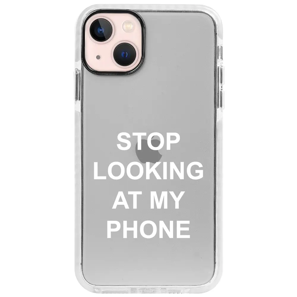 Apple iPhone 13 Beyaz Impact Premium Telefon Kılıfı - Stop Looking