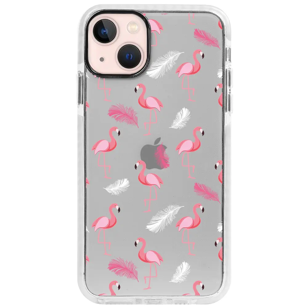 Apple iPhone 13 Beyaz Impact Premium Telefon Kılıfı - Tuy ve Flamingo