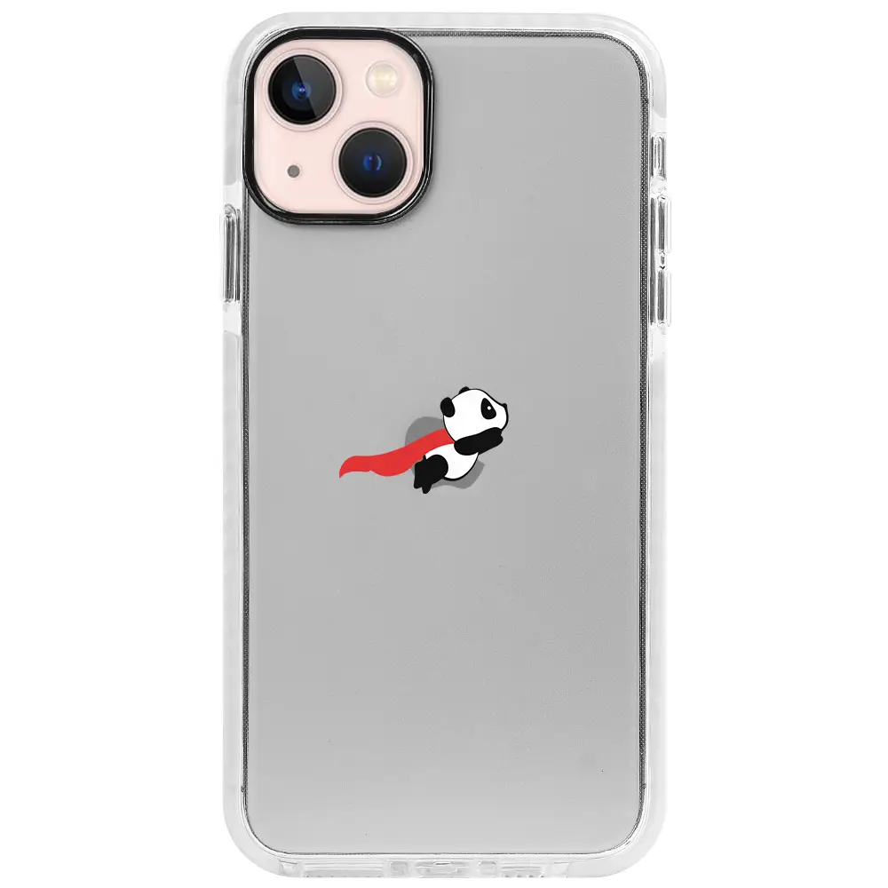 Apple iPhone 13 Beyaz Impact Premium Telefon Kılıfı - Uçan Panda