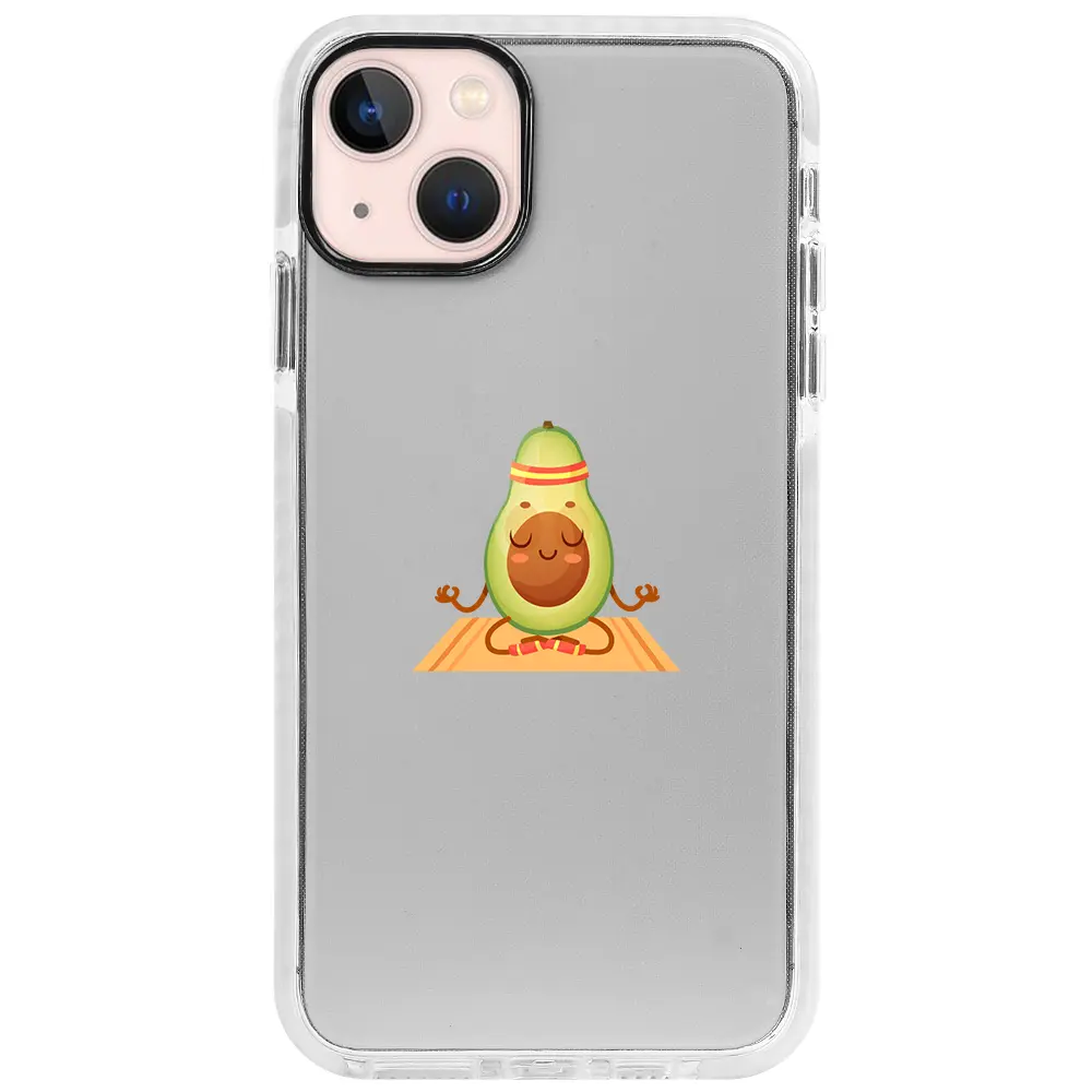 Apple iPhone 13 Beyaz Impact Premium Telefon Kılıfı - Yogacado Avokado