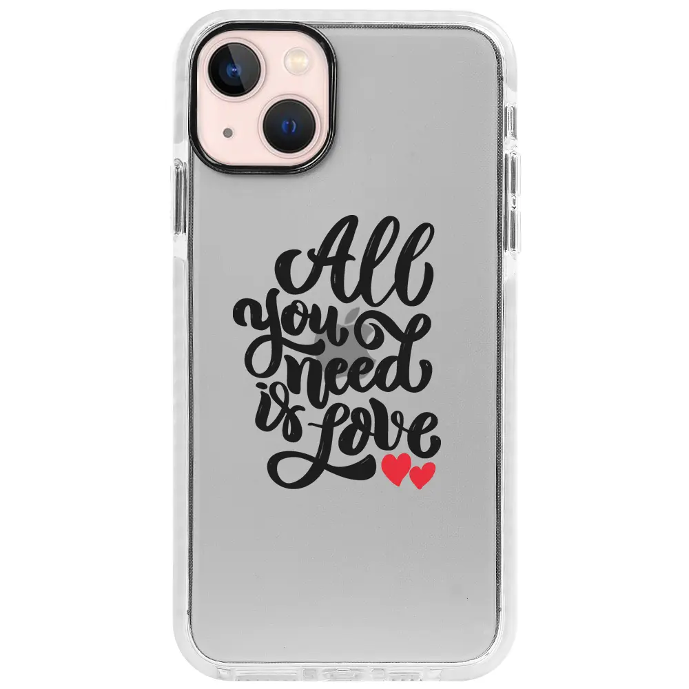 Apple iPhone 13 Beyaz Impact Premium Telefon Kılıfı - You Need Love