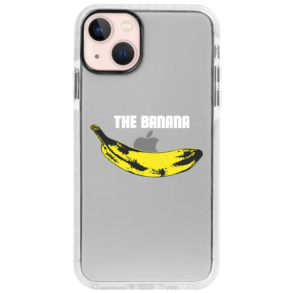 Apple iPhone 13 Mini Beyaz Impact Premium Telefon Kılıfı - Andy Warhol Banana