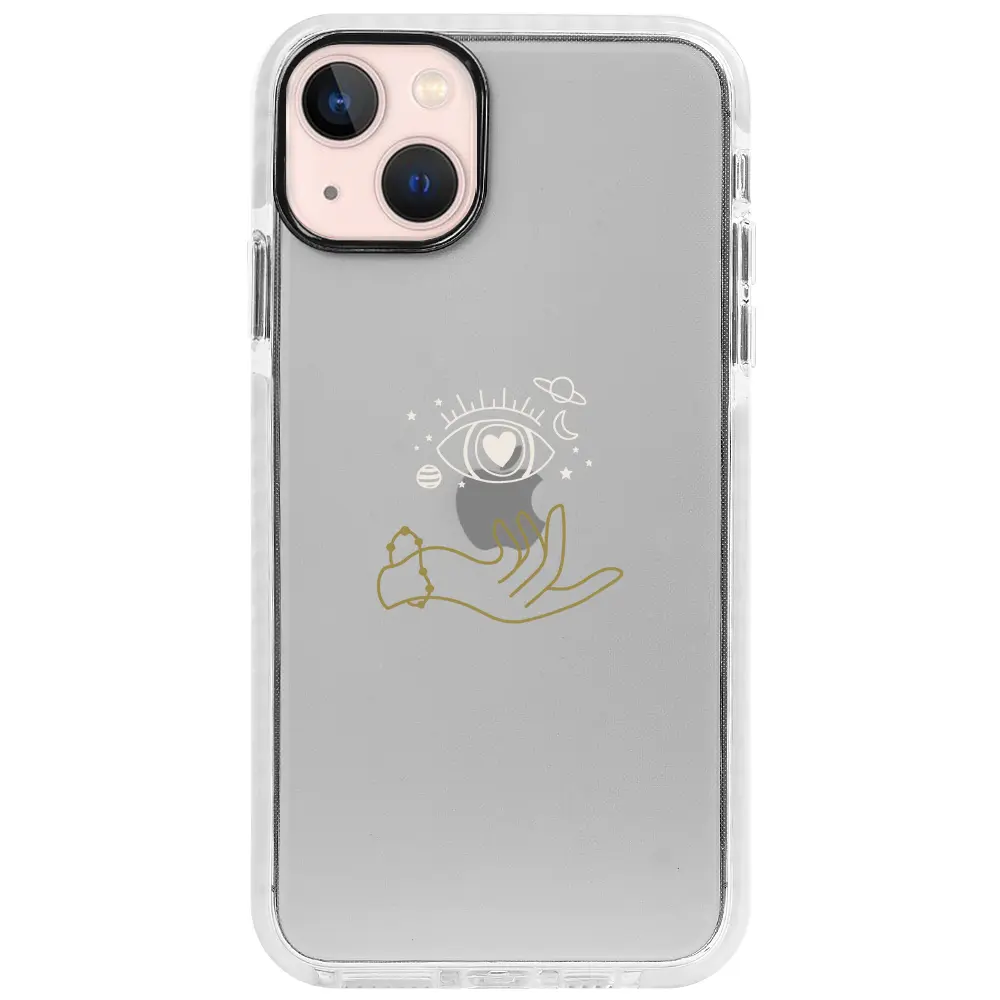Apple iPhone 13 Mini Beyaz Impact Premium Telefon Kılıfı - Hand Soul