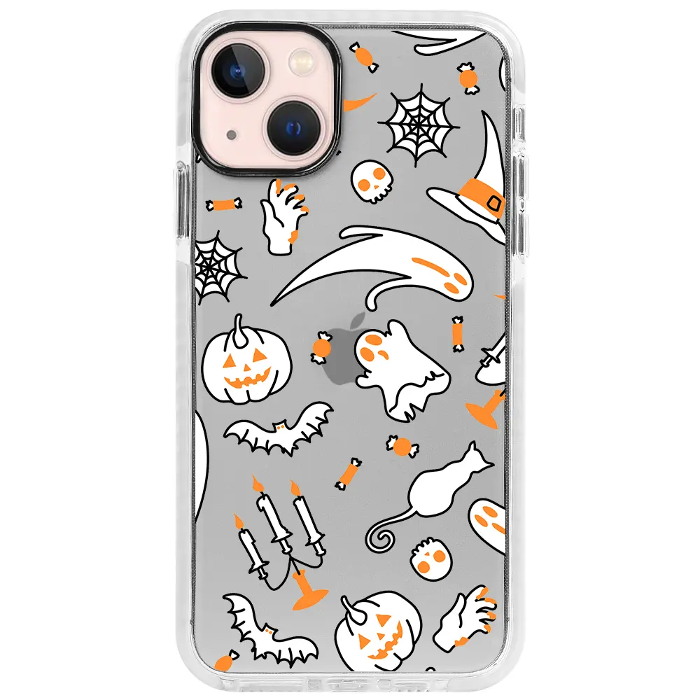 Apple iPhone 13 Mini Beyaz Impact Premium Telefon Kılıfı - it's Halloween