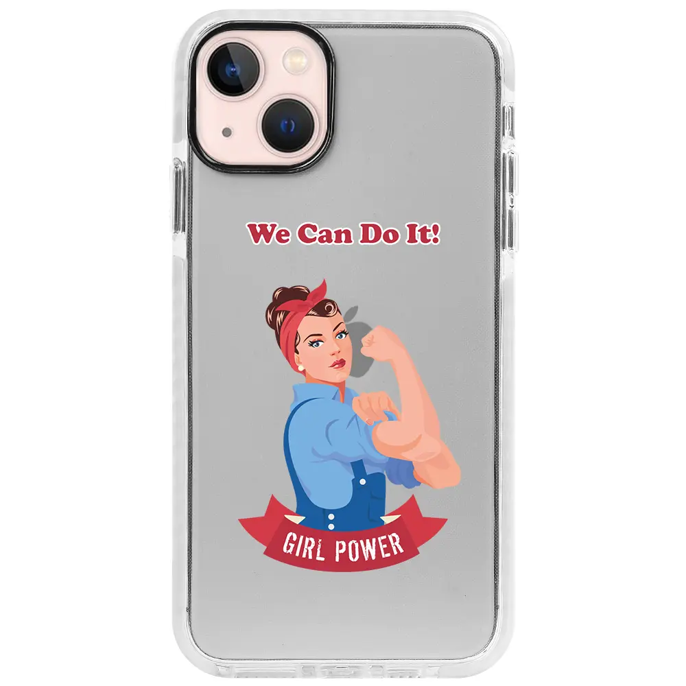 Apple iPhone 13 Mini Beyaz Impact Premium Telefon Kılıfı - We Can Do It!